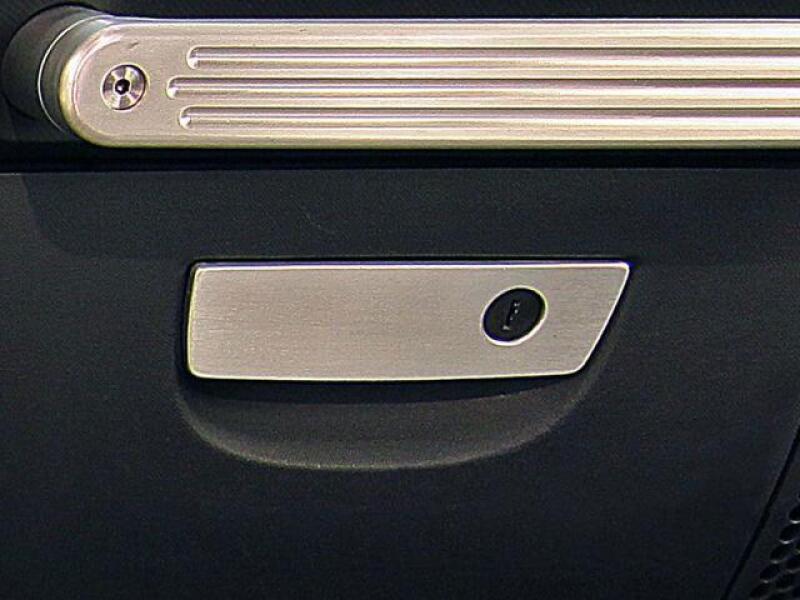 Jeep Wrangler JKU Interior Accent Kit - DV8 Offroad - Glove Box Handle Cover - Silver - `07-`18